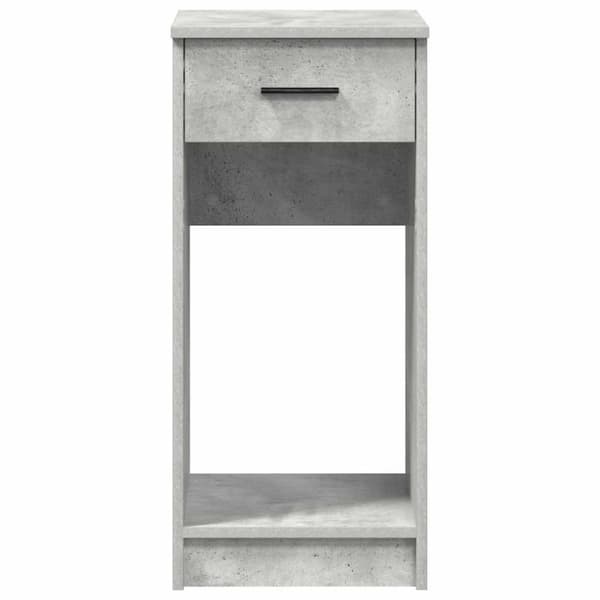 Datorstativ med låda betonggrå 35x45x77 cm