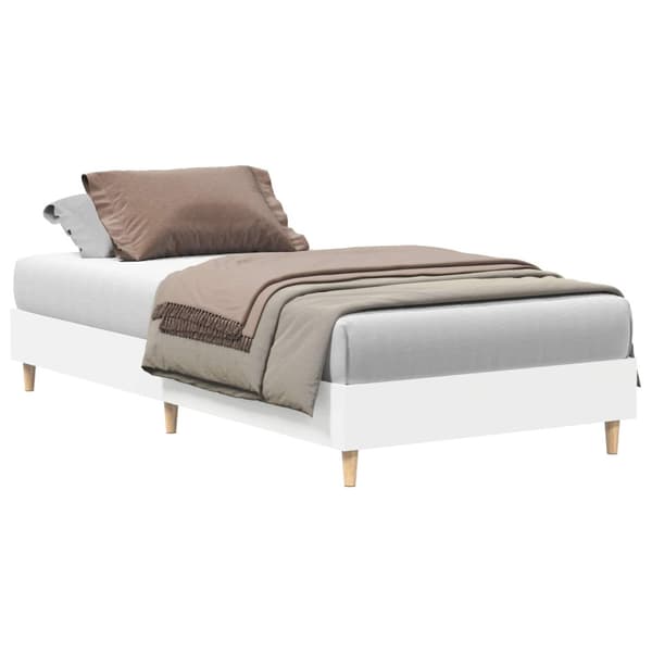 Sängram Vit 80 x 200 cm Konstruerat trä