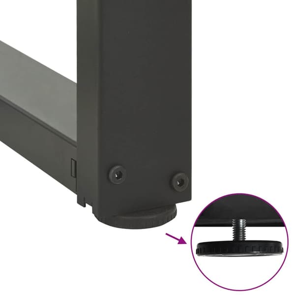 Soffbordsben T-formade 2 st antracit 30x25x(30-31) cm stål