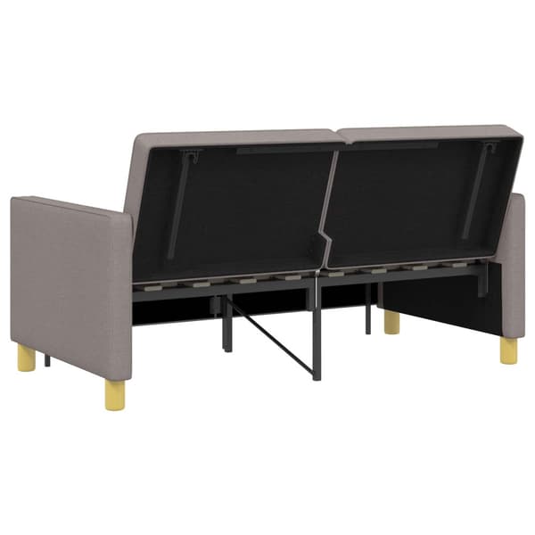 Pull Out Sofa Bed Taupe Tyg
