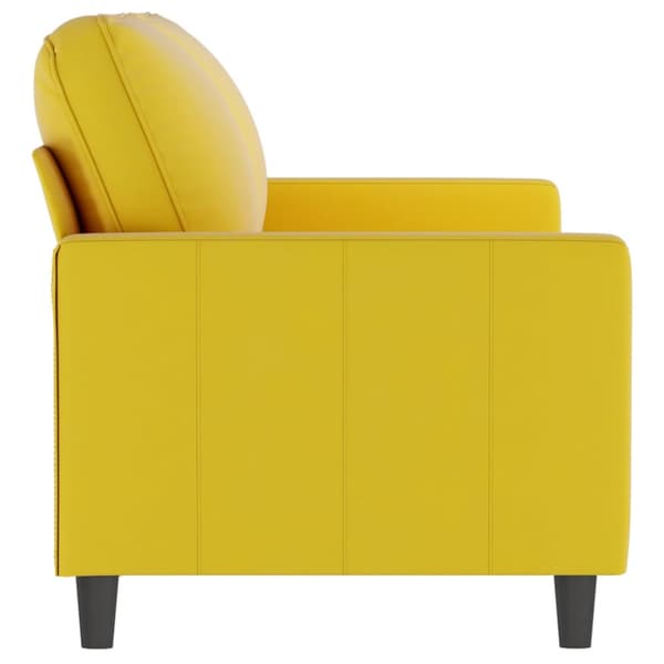 2-sitssoffa gul 140 cm sammet