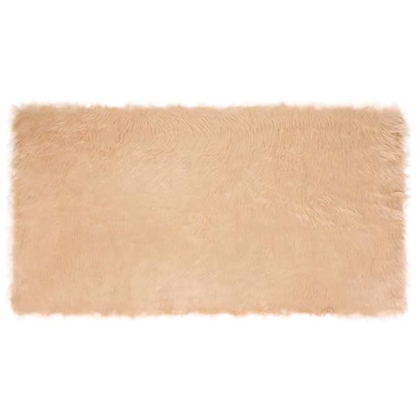 Fuskfäll matta TAFALLA Beige 80 x 150 cm Polyester