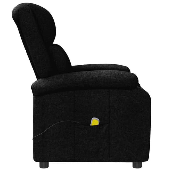 Massagefåtölj svart tyg