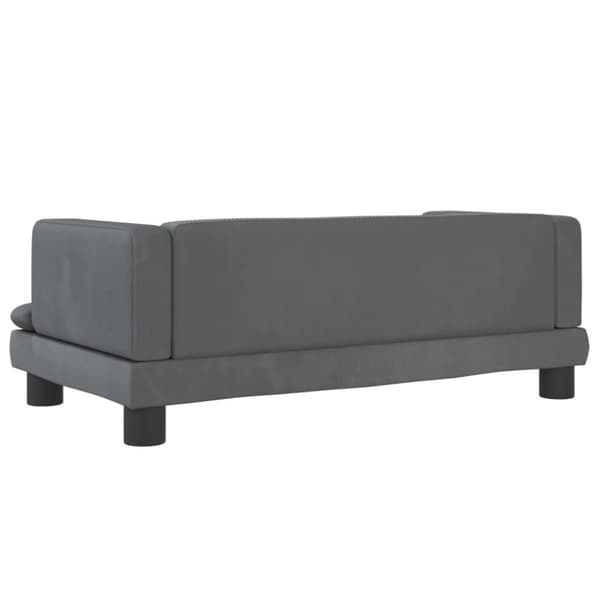 Hundbädd mörkgrå 80x45x30 cm sammet