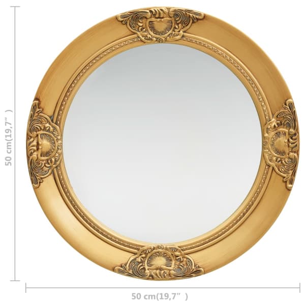 Väggspegel barockstil 50 cm guld