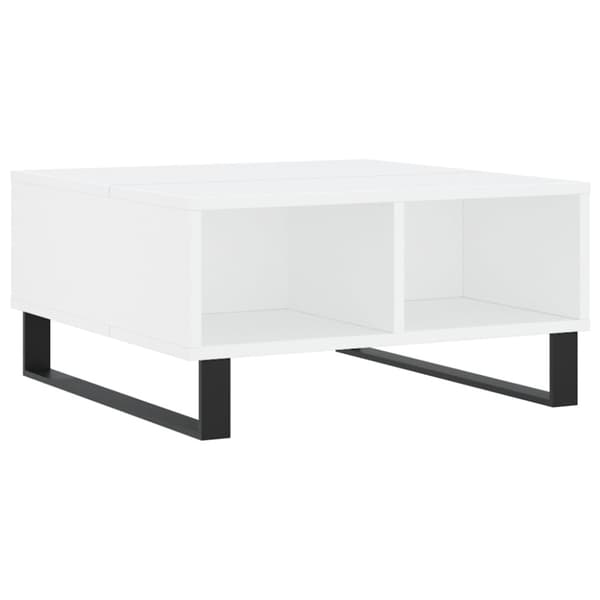 Soffbord vit 60x60x30 cm konstruerat trä