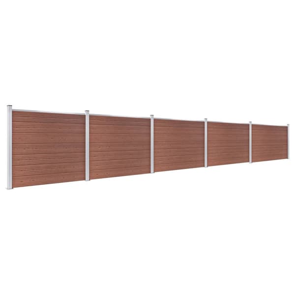 Staketpaneler WPC 872x146 cm brun