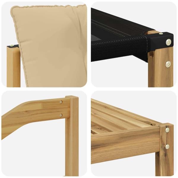 Utomhussoffset med kudde 7 pcs Vit och Beige