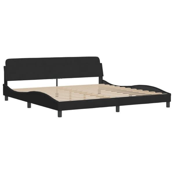 Bed Frame without Mattress Black 200x200 cm Velvet