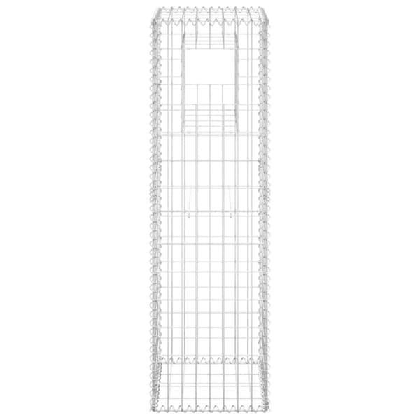 Gabionkorgar 2 st stolpformade 40x40x140 cm järn