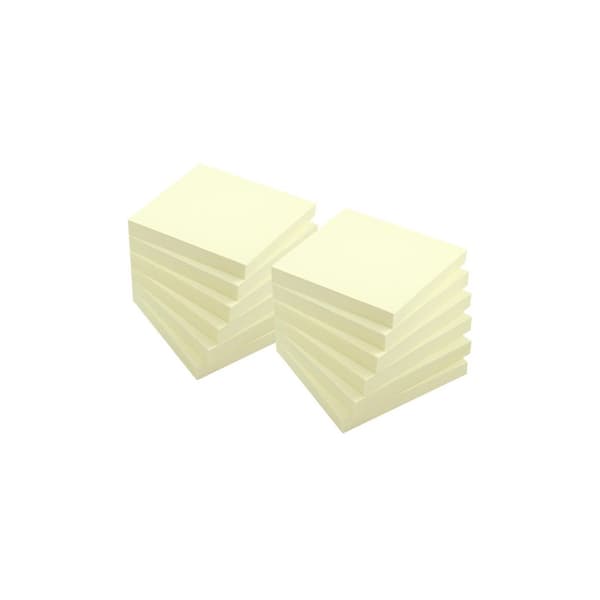Notes LYRECO recycled 76x76mm gul 12/fp