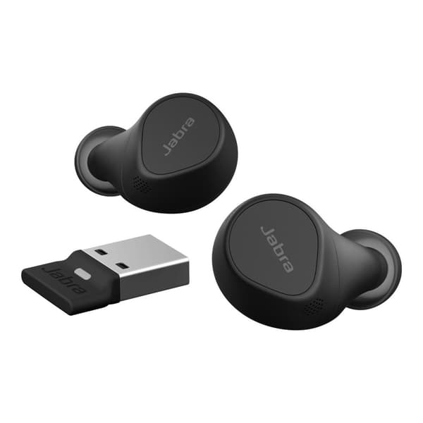 Jabra Evolve2 Buds MS - True wireless-hörlurar med mikrofon - USB-A via Bluetooth-adapter