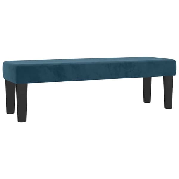 Ramsäng med madrass mörkblå 160x200 cm sammet