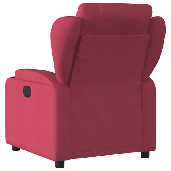 Reclinerfåtölj vinröd tyg