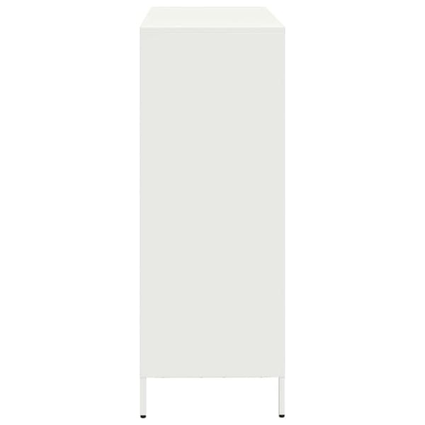 Högskåp vit 101,5x39x103,5 cm stål