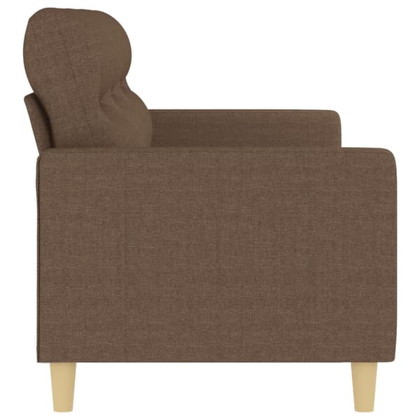 3-sitssoffa brun 180 cm tyg