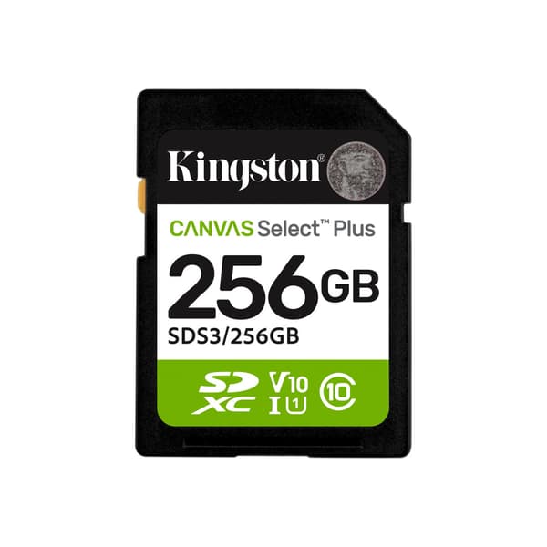 Kingston Canvas Select Plus - flash-minneskort - 256 GB - SDXC UHS-I