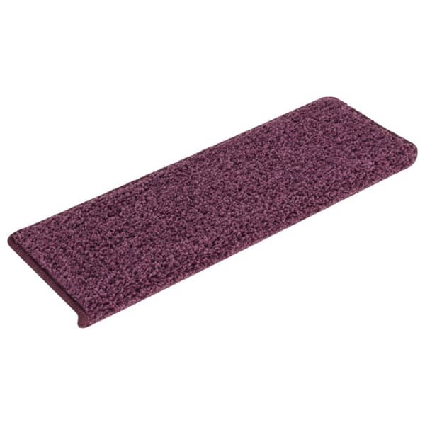 Trappmattor 15 st 65x21x4 cm mörklila rektangulär kant