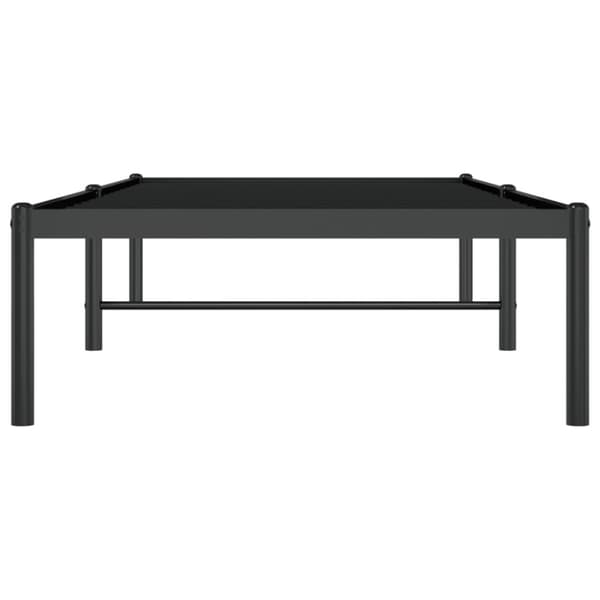 Sängram metall svart 75x190 cm