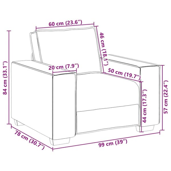 Soffa Linne 100x78x84 cm