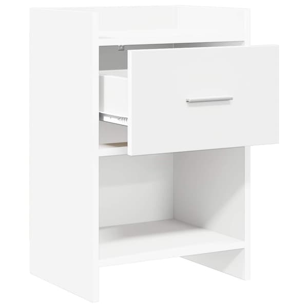 Sängbord Vit 40 x 30 x 60 cm Konstruerat trä
