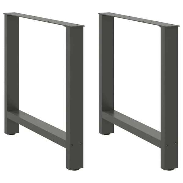 Matbordsben antracit 2 st 70x(72-73) cm stål