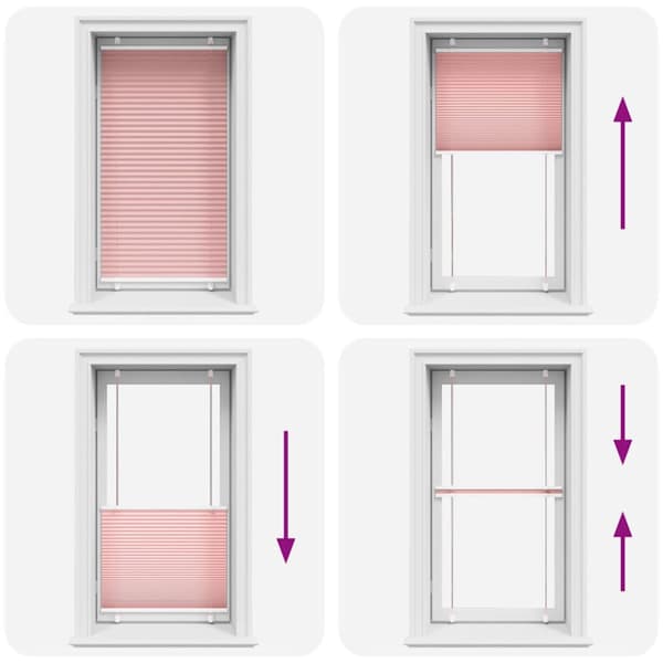 Plisserad persienn rosa 70x100 cm tyg bredd 69,4 cm polyester