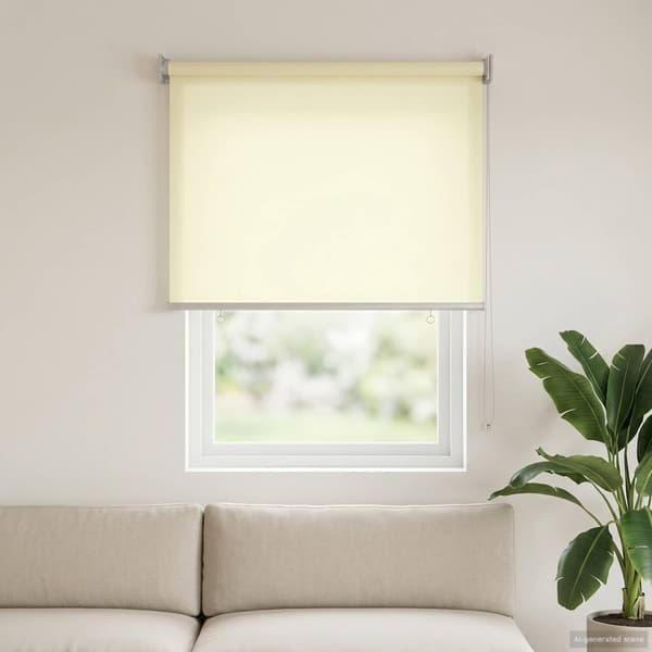 Rullgardin UV-skydd Gräddvit 100 x 140 cm Polyester