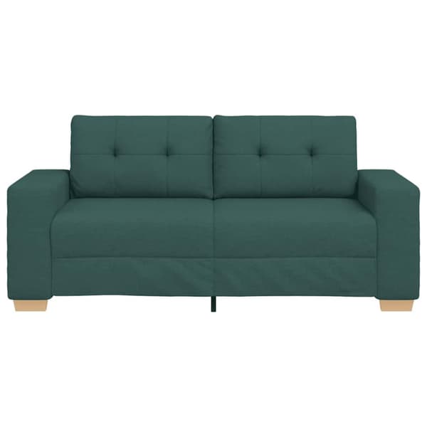 Tvåsitssoffa mörkgrön 180x77x82 cm tyg