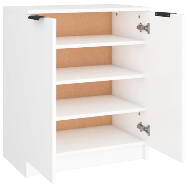 Skoskåp vit 59x35x70 cm konstruerat trä