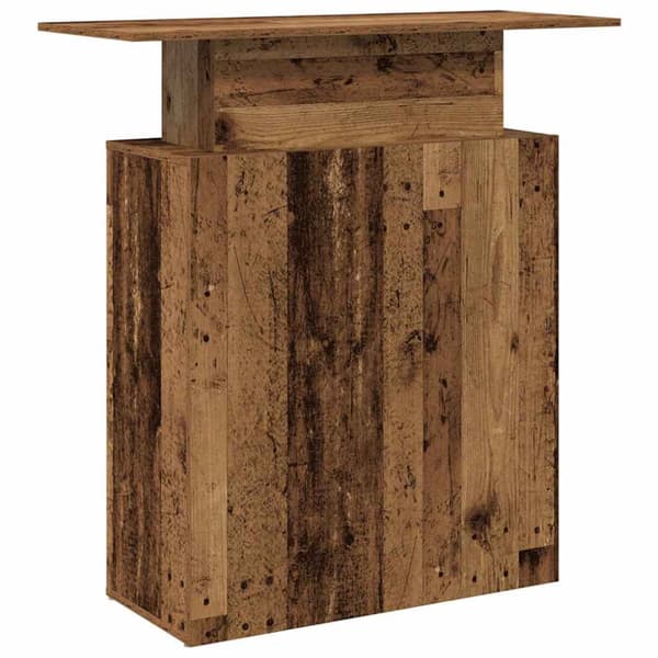 Receptionsdisk åldrat trä 100x40x104 cm konstruerat trä