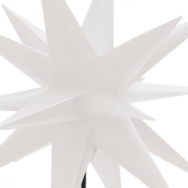 Stjärnor med spett LED 3 st vikbar vit 57 cm