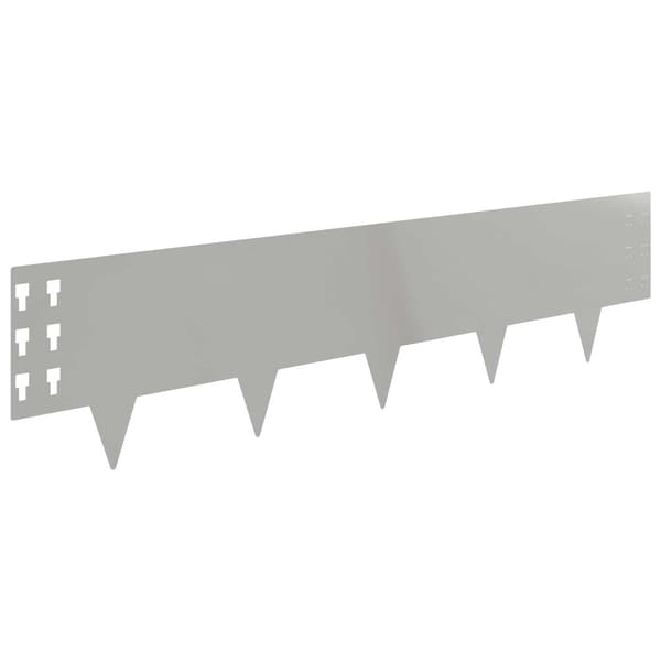 Kant för gräsmatta 10 pcs 100 x 25 cm Stål Silver