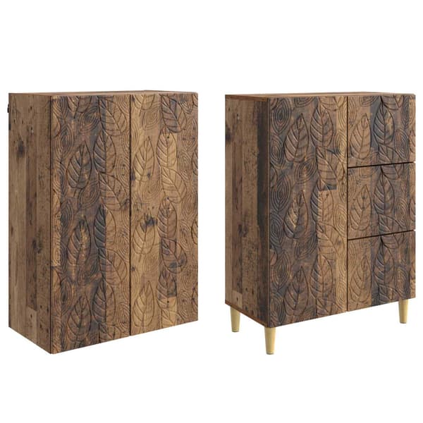 2 pcs Gammalt trä