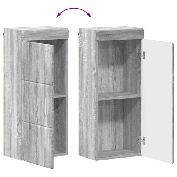 Badrumsmöbelset TULUM 4 pcs Grå Sonoma 60 x 34 x 63 cm