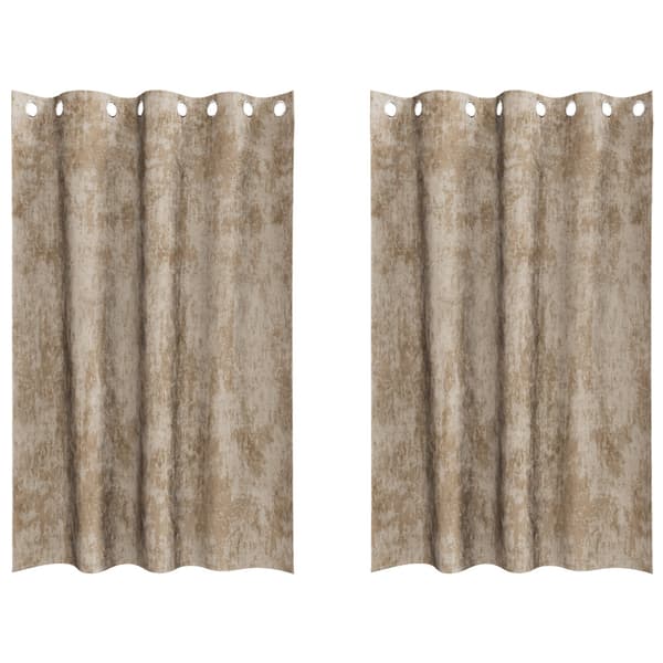 Sammetsgardiner 2 pcs champagne 175 x 140 cm Sammet