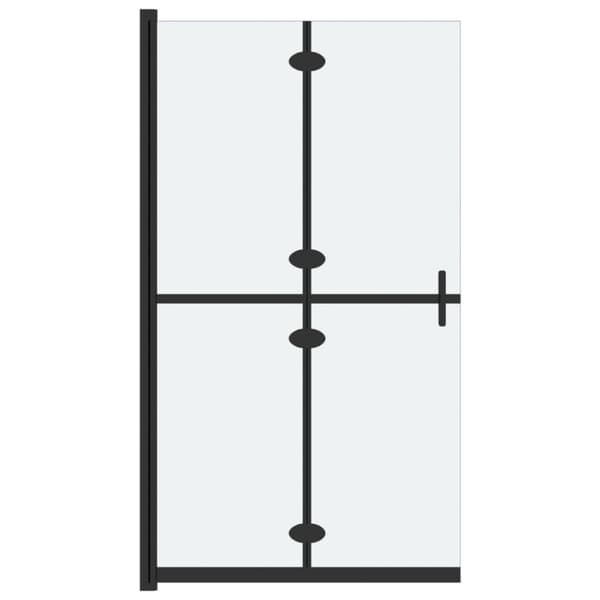 Vikbar duschvägg med frostat ESG-glas 90x190 cm