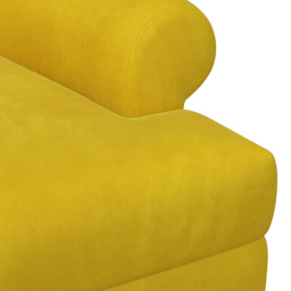 Loveseat med knapprapport Gul 120 x 66 x 78 cm Sammet