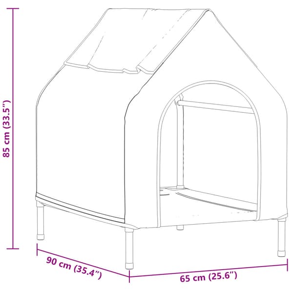 Djurhus Svart 110 x 75 x 90 cm Stål