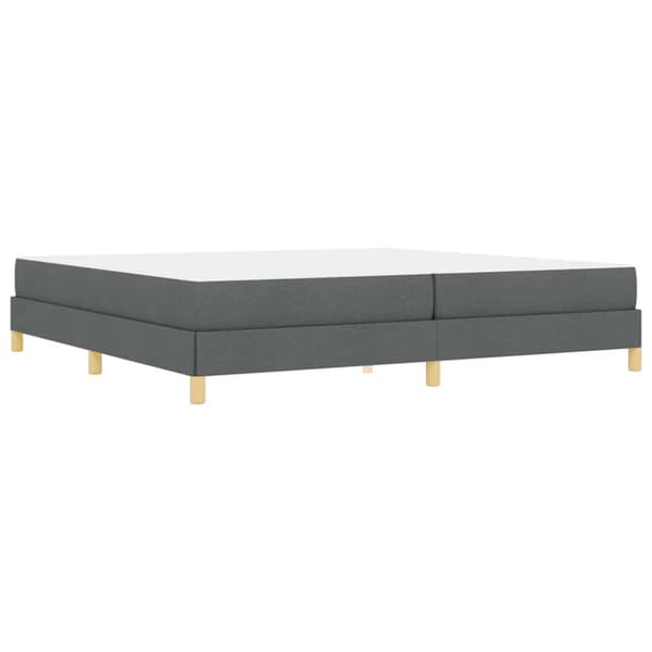 Bäddfjäder med madrass Mörkgrå 200 x 200 cm tyg