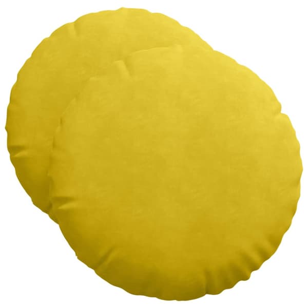 Sittkuddar 2 pcs Gul Ø50 x 19 cm Sammet