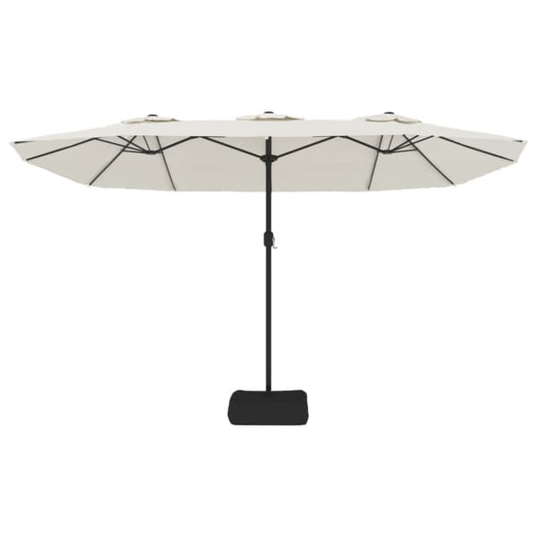 Parasoll dubbelt sandvit 449x265 cm