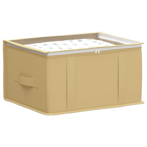 Förvaringslåda med transparent toppfönster 6 pcs Gräddvit