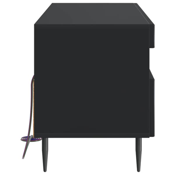 LED TV-skåp Svart Konstruerat trä