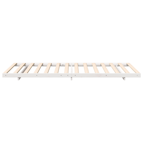 Sängram Vit 90 x 200 cm Massiv furu