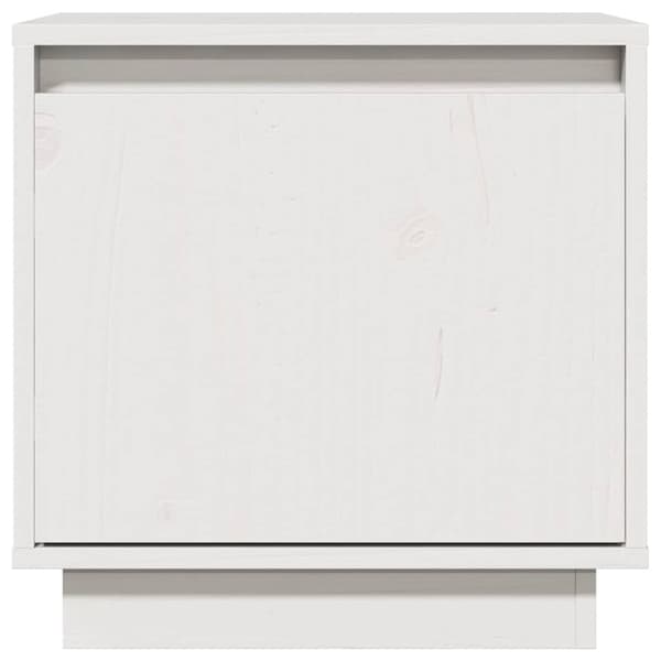Sängbord vit 40x30x40 cm massiv furu