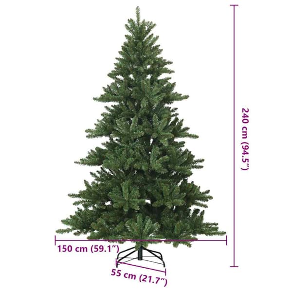 Plast Hingad Julgran Grön 240 cm PVC, stål
