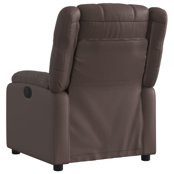 Reclinerfåtölj brun konstläder