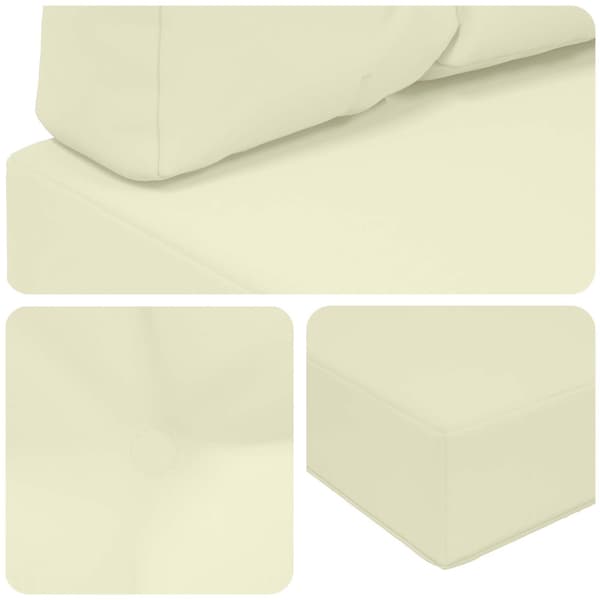 Utomhus Soffa Kudde 3 pcs Kräm Polyester