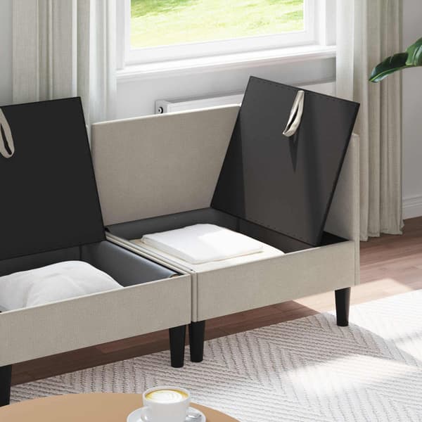 Möbelset för vardagsrummet 3 pcs Havre Tyg